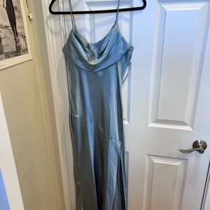 Elegant Blue Slip Dress